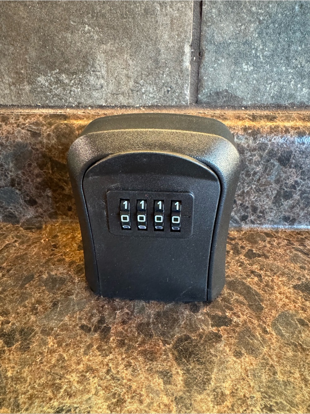 Home Security Lock Box Black 4 Dial Combination